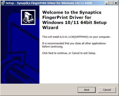 Synaptics Prometheus Slim Fingerprint Reader Driver 6.0.41.1136