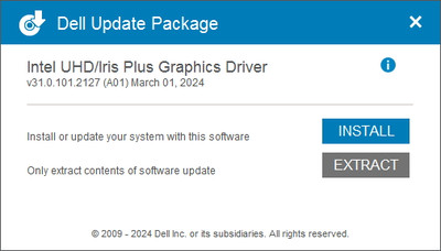 Intel UHD Graphics drivers version 31.0.101.2125