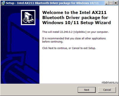Intel Bluetooth Network Adapter drivers 22.240.0.2
