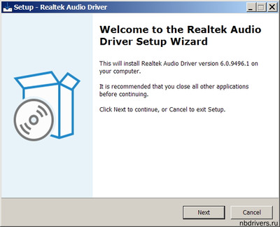 Realtek High Definition Audio drivers 6.0.9496.1 WHQL