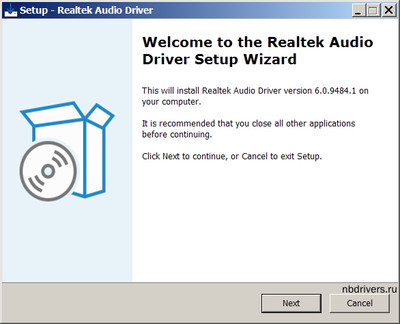 Realtek High Definition Audio drivers 6.0.9484.1 WHQL