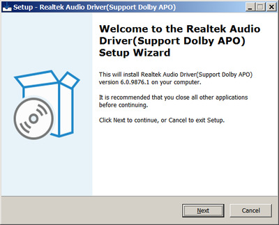 Realtek High Definition Audio drivers 6.0.9876.1 WHQL
