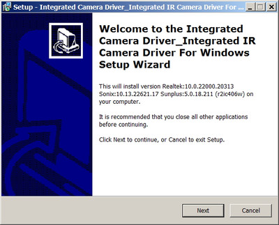 Realtek Camera drivers for Notebooks 10.0.22000.20313 WHQL