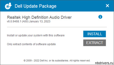 Realtek High Definition Audio Driver 6.0.9468.1 for Dell