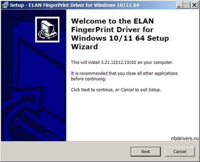 ELAN / Lenovo Fingerprint Reader Driver 3.21.12212.13102