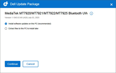 MediaTek MT7922 Bluetooth Adapter drivers 1.1043.0.545
