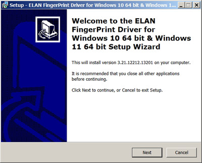 ELAN / Lenovo Fingerprint Reader Driver 3.21.12212.13201