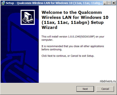 Qualcomm NFA725A Wireless LAN Driver for Windows 10