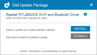 Realtek 8852CE Wireless LAN WiFi 6 PCI-E NIC drivers 6001.16.150.0