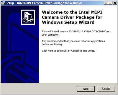 Intel Camera Sensor OV2740 / OV9234 Driver 63.22000.10.15960