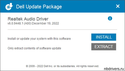 Realtek High Definition Audio drivers 6.0.9448.1 for Dell