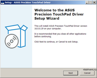 ELAN / ASUS Precision Touchpad Drivers version 16.0.0.19