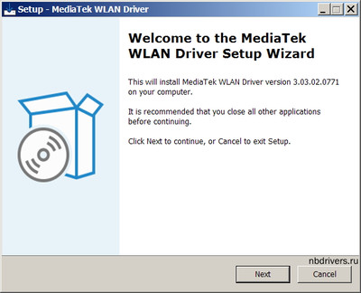 MediaTek Wi-Fi 6E MT7922 160MHz Adapter drivers 3.3.2.771