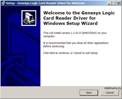 Genesys Logic PCIE Card Reader Device drivers 1.1.41.0