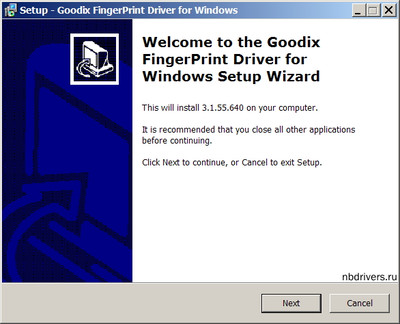 Goodix / Lenovo Fingerprint Drivers 3.1.55.640