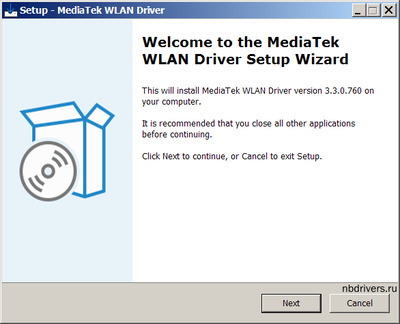 MediaTek Wi-Fi 6E MT7922 160MHz Adapter drivers 3.3.0.760