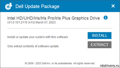 Intel UHD Graphics drivers version 31.0.101.2115