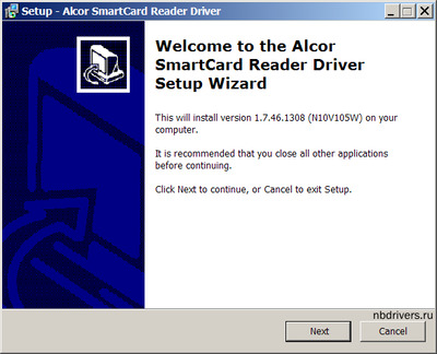 Alcor Micro / Alcorlink USB Smart Card Reader drivers 1.7.46.1308