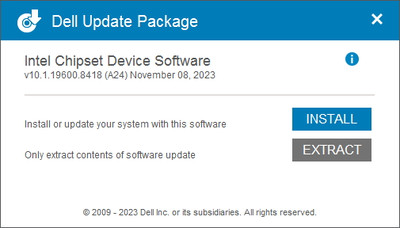 Intel Chipset Device Software version 10.1.19600.8418 WHQL