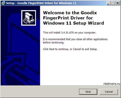 Goodix / Lenovo Fingerprint Drivers 3.4.51.670