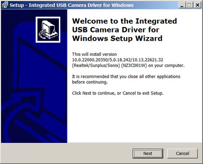 Sonix / Lenovo Integrated Camera drivers 10.13.22621.32