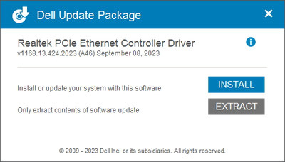 Realtek PCIE Ethernet Controller drivers 1168.013.0424.2023