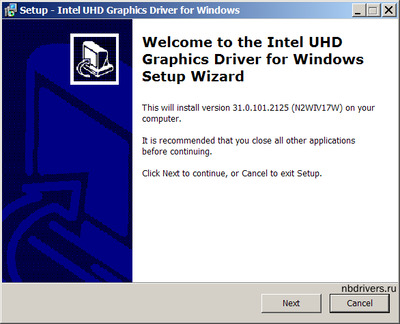 Intel UHD Graphics drivers version 31.0.101.2125