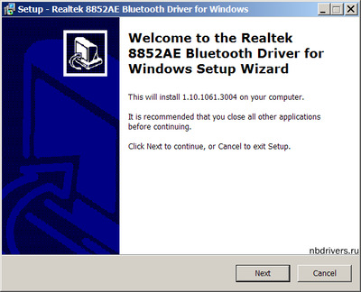 Realtek RTL8852BE / Lenovo Bluetooth drivers 1.10.1061.3004