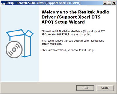 Realtek High Definition Audio drivers 6.0.9597.1 WHQL