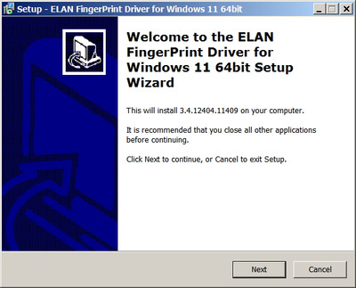 ELAN / Lenovo Fingerprint Reader Driver 3.4.12404.11409