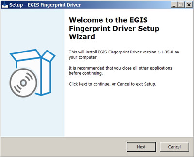 EGIS / ASUS Fingerprint Reader Drivers 1.1.35.0