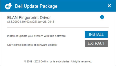 ELAN / Dell Fingerprint Reader Driver 3.3.20001.10103