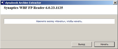 Synaptics / Dynabook Fingerprint Reader Drivers 6.0.23.1125