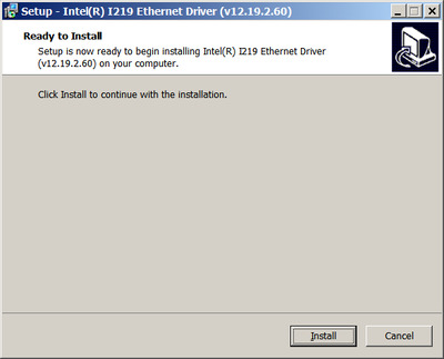 Intel Ethernet Connection I219-V drivers 12.19.2.60