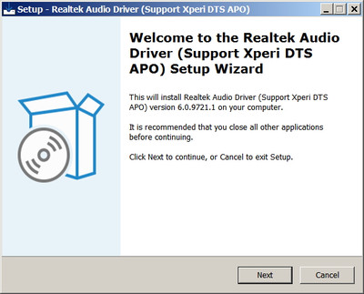 Realtek High Definition Audio drivers 6.0.9721.1 WHQL