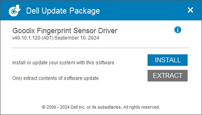 Goodix / Dell Fingerprint Drivers 23.0.0.203