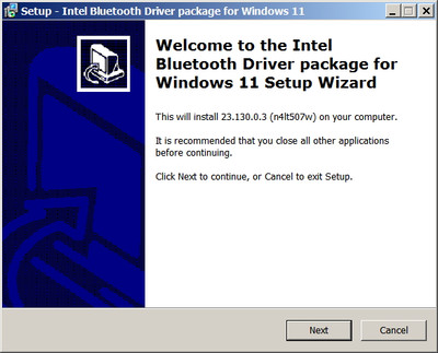 Intel Bluetooth Network Adapter drivers 23.130.0.3