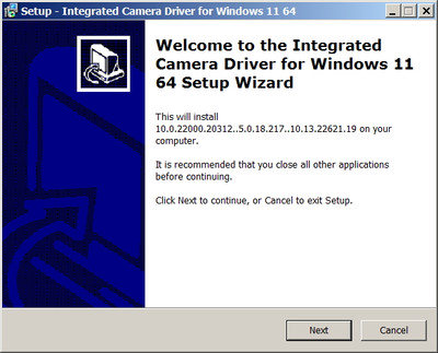 Realtek Camera drivers for Notebooks 10.0.22000.20312 WHQL