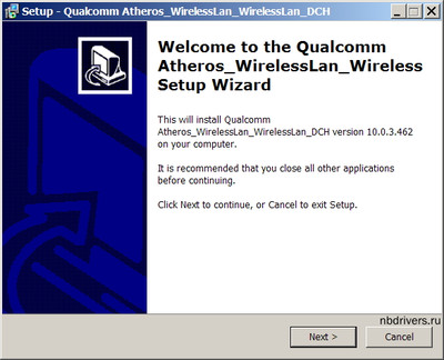 Qualcomm Atheros WiFi Adapter drivers 10.0.3.462 for Asus