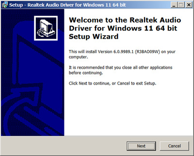 Realtek High Definition Audio Device drivers 6.0.9989.1