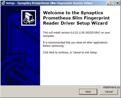 Synaptics Prometheus Slim Fingerprint Reader Driver 6.0.32.1136
