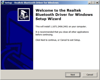 Realtek RTL8852AE Bluetooth Adapter drivers 1.1071.2406.2401